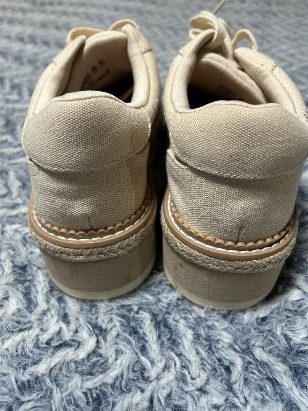 Dolce Vita Bliss Cream Canvas Platform Sneakers with Floral Cutouts